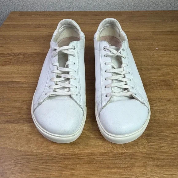 Birkenstock Bend Low White Leather Lace Up Sneakers Mens 13 EU 46